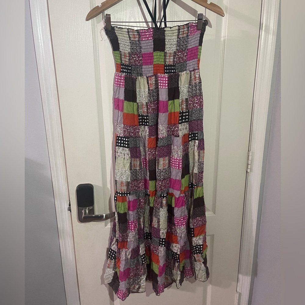 Annabelle Multicolor Patchwork Maxi Dress/ skirt boho cottagecore